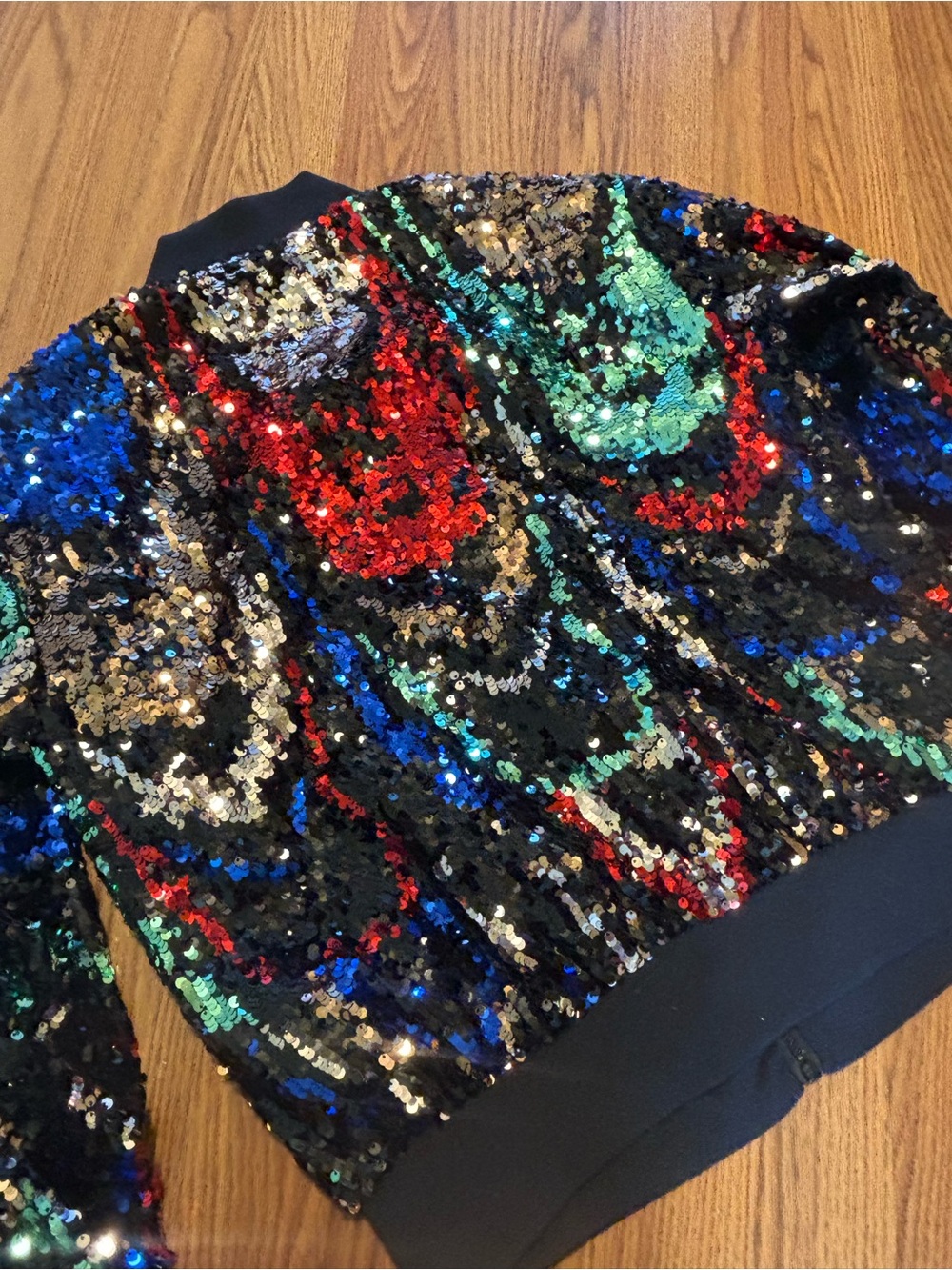 ✨ Stunning Desigual Multi-Color Sequin Bomber Jacket ✨ - Picture 10 of 12